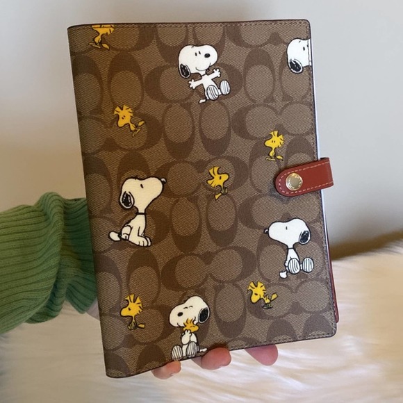 Coach Other - NWT Coach X Peanuts Notebook in Signature Canvas with Snoopy Woodstock